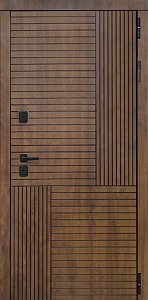 Товар Дверь ДвериПРО Авеста Д-19 (16мм, Грецкий орех + черная патина винорит) DPRO195598